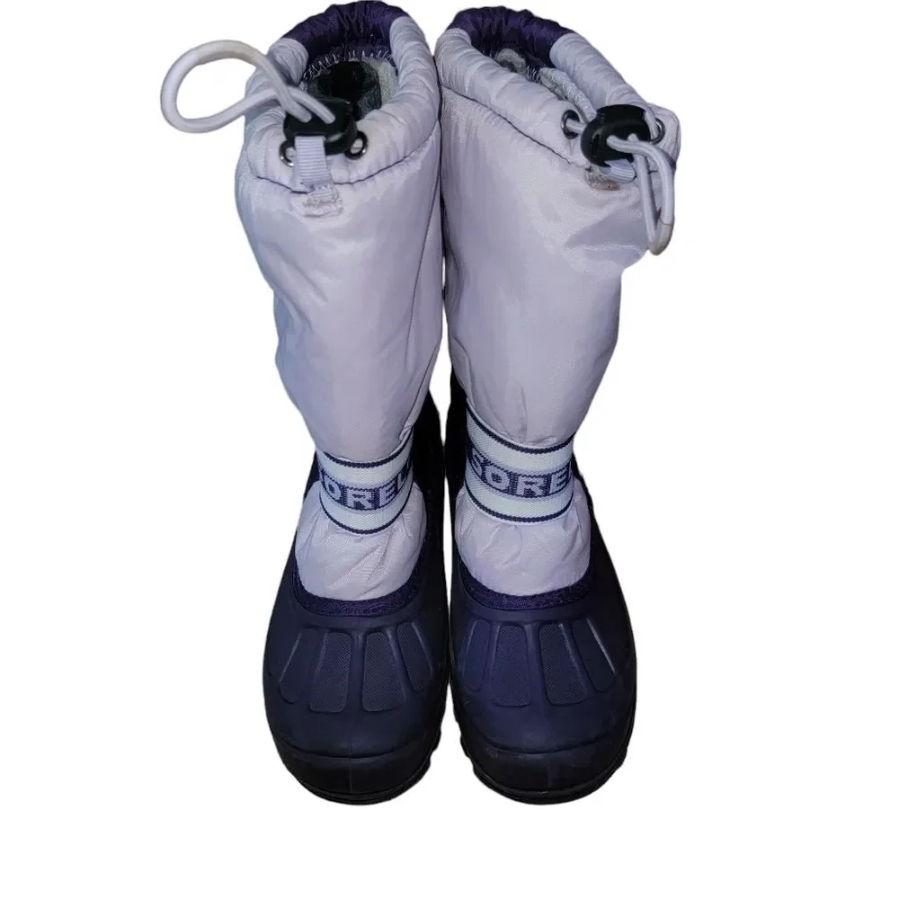 SOREL Cub Two Tone Purple Insulated Pull On Waterproof Rain Snow Boot size 4